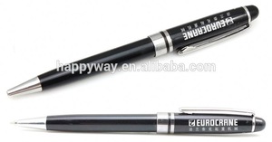 Logo Imprint Ballpoint Pen With Metal Clip 0201026 MOQ 100PCS One Year Quality Warranty