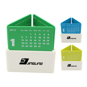 Office Desktop Pen Holder Calendar With Custom Logo Printing
