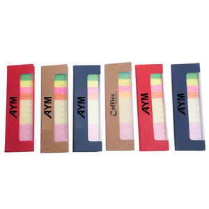 promotional customized sticky notes memo pad with ruler , MOQ100PCS 0703040