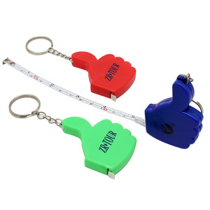 1 meter thumb plastic tape measure keychain