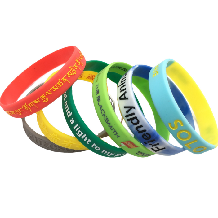 Custom Logo Design Silicone Wristbands Silicone Bands Promotional Advertising Rubber Bracelets