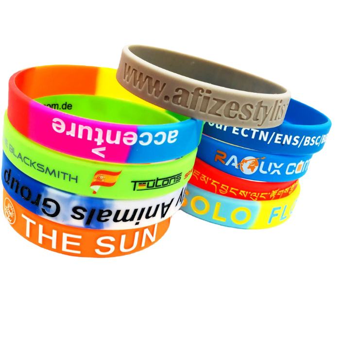 Custom Logo Design Silicone Wristbands Silicone Bands Promotional Advertising Rubber Bracelets