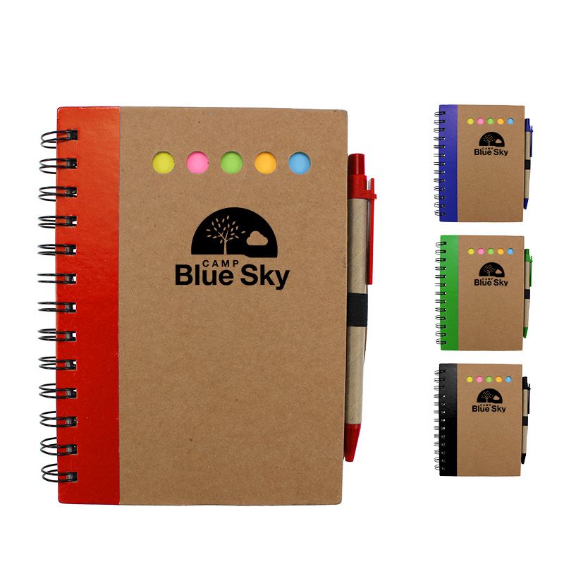 Customized Kraft Notebook With Environmental Paper Pen Gift Set