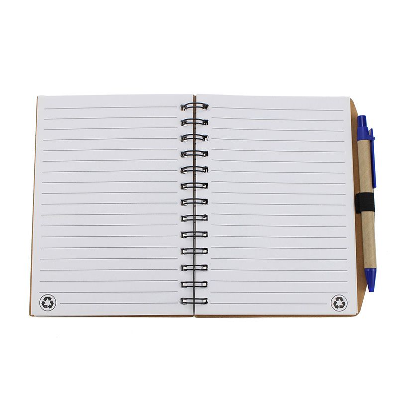 Customized Kraft Notebook With Environmental Paper Pen Gift Set