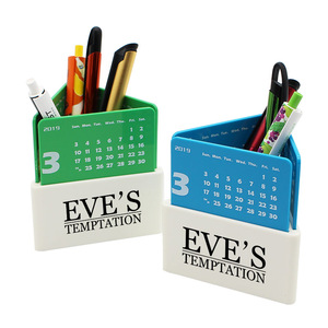 Office Desktop Pen Holder Calendar With Custom Logo Printing