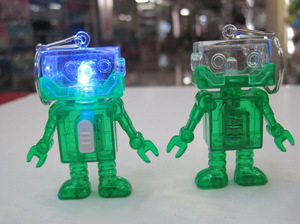 Promotional Custom Logo IT Gifts LED Robot Android Keychain