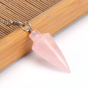 Natural Colorful Crystal Ball Pyramid Shape Pendants