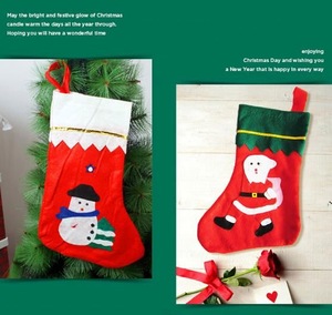 Promotional christmas stocking,christmas decorations stocking,sweet gift stocking