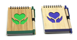 Promotional Wooden Notebook With Pen