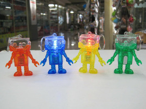 Promotional Custom Logo IT Gifts LED Robot Android Keychain