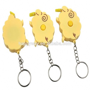 Promotional Sheep Plastic Doll Key Chain with Tape Measure 0402086 MOQ 500PCS One Year Quality Warranty