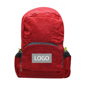 Logo Printed Outdoor Travel Waterproof Promotion Foldable Backpack For Promotion