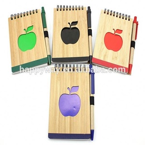 Custom Promotional Environmental Carved Apple Shaped Note Book Pad