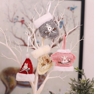 Wholesale Knitting Wool Christmas Decoration Hat Ornaments