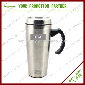 Promotion Stainless steel auto mug/travel mug with handle MOQ 1000 PCS 0309012