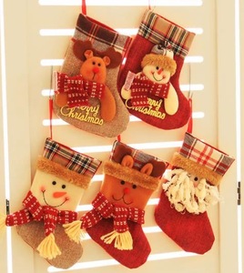 Christmas gift bag stocking,Christmas decorations stocking,Cute little santa socks