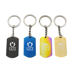 Custom Personalized Colorful Stainless Steel Keychain