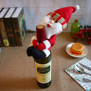 Christmas Ornaments Gift Toys Wine Bottle Decoration Plush Toy