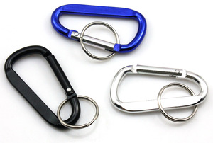 Custom Aluminum Carabiner Clip , MOQ 100 PCS 0804011 One Year Quality Warranty