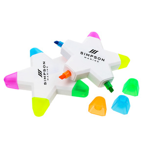 5 Color Star Shape Highlighter Marker Pens