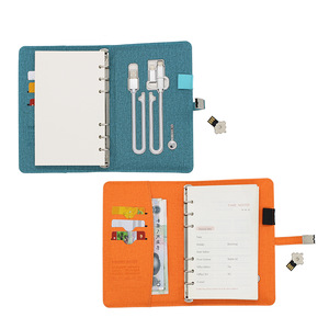 Custom Wireless Charge Diary Notebook With Powerbank And USB Flash Drive