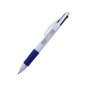 promotional plastic 4 color ball pen, multicolor ballpoint pen , MOQ5000PCS 0204006