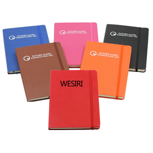 customize A4 B5 A5 A6 PU leather Notebook with elastic band