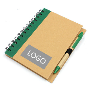 Logo Printed Recycled Note Pad With Pen