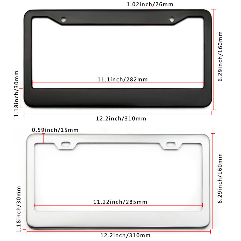 Custom Logo Car Number Plate Holder License Plate Number Holder License Plate Covers Frames