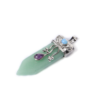 Natural Crystal Sword Shape Pendants