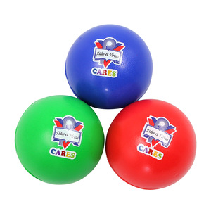 Smily Round Cheap Custom Anti stress ball , MOQ 1000 PCS