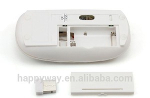 White Wireless Mouse With Custom Logo, MOQ 100 PCS 0801044 One Year Quality Warranty