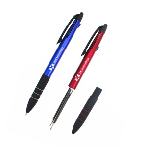 Advertising Plastic 3 in 1 Color Stylus Ball Pen