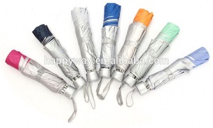 Promotion colorful 3 Fold Umbrella, MOQ 500 PCS 0606017 One Year Quality Warranty