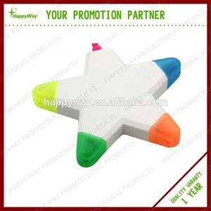 Promotional Star 5 In 1 Highlighter, MOQ 100 PCS 0203011 One Year Quality Warranty