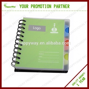 Striking Plastic Cover Spiral Notebook, MOQ 1000 PCS 0703056 One Year Quality Warranty