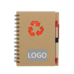 Promotional Recycled Notepad With Pen, MOQ 100 PCS 0703034 One Year Quality Warranty