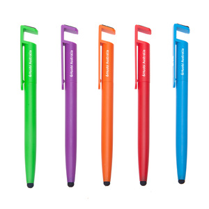 Novelty Four-in-one multi-function touch pen promotional phone holder stylus pen