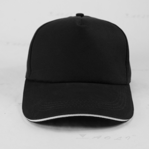5 Panel Black Base Ball Cap