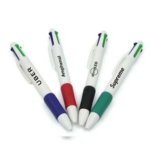 Hot Selling Plastic 4 in 1 Ballpoint Pen , MOQ 1000 PCS 0204009 One Year Quality Warranty