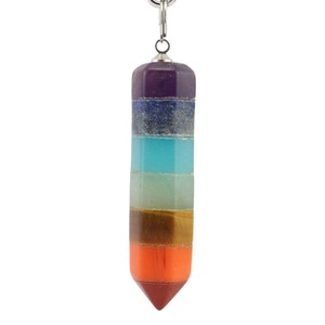 Natural Crystal Rainbow Pyramid Pendants