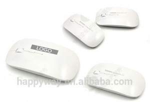 White Wireless Mouse With Custom Logo, MOQ 100 PCS 0801044 One Year Quality Warranty