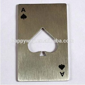 Customized Playing Cards Poker Beer Bottle Opener MOQ 3000PCS One Year Quality Warranty