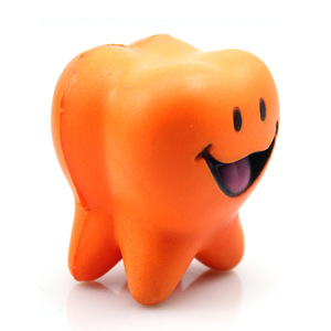 Tooth Shaped Anti Stress Ball with Customized Logo