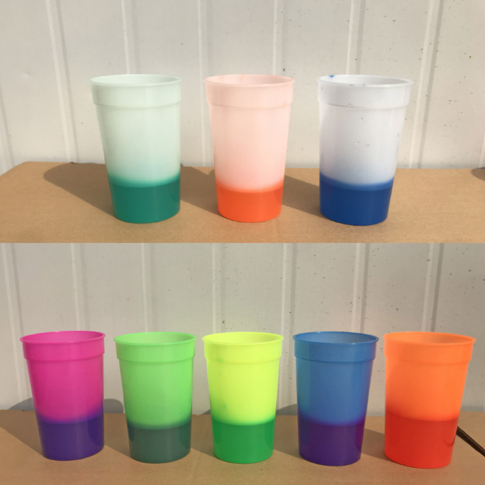 Custom Multicolor Unbreakable Drinking Water Cup For Travel Personalized Plastic Stadium Cup