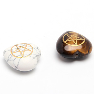 Heart Shape Star Design Crystal Stone Decoration