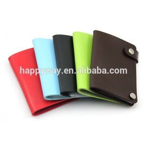 Custom Colorful Leather Card Holder, MOQ 1000 PCS 0608013 One Year Quality Warranty