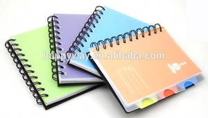 Striking Plastic Cover Spiral Notebook, MOQ 1000 PCS 0703056 One Year Quality Warranty
