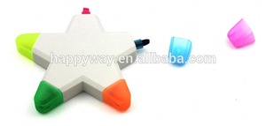 Promotional Star 5 In 1 Highlighter, MOQ 100 PCS 0203011 One Year Quality Warranty