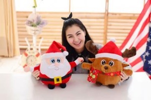 Top quality Santa Claus dolls toys, Reindeer plush toys, Christmas present